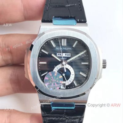 Swiss Patek Philippe Nautilus Day Date Blue Dial Watch Replica